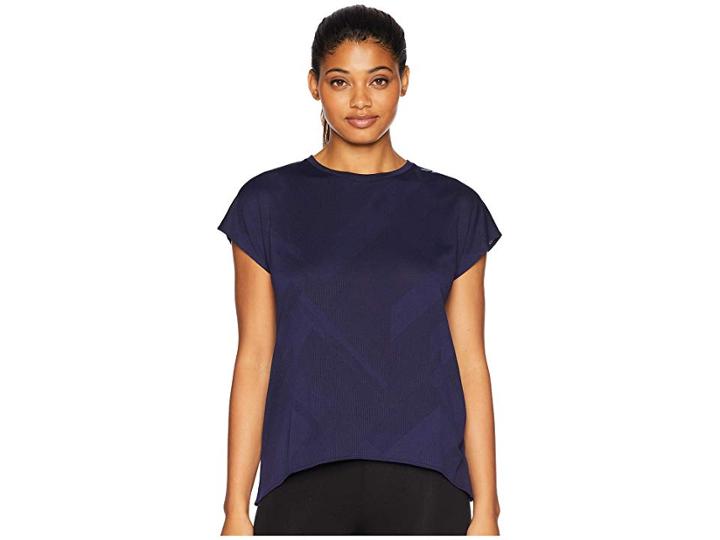 Brooks Array Short Sleeve Shirt (navy Eclipse Jacquard) Women's T Shirt