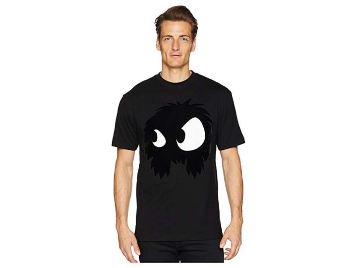 Mcq Monster Dropped Shoulder T-shirt (black/multi) Men's T Shirt