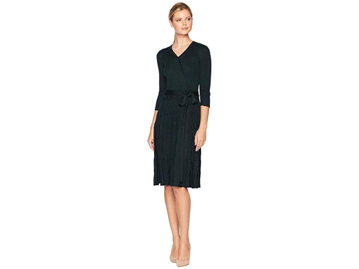 Gabby Skye Fit Flare W/ Sash Sweater Dress (hunter) Women's Dress