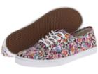 Vans Authentic Lo Pro ((floral) Violet/true White) Skate Shoes