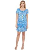 Lilly Pulitzer Upf 50+ Tammy Dress (brilliant Blue Ceviche) Women's Dress