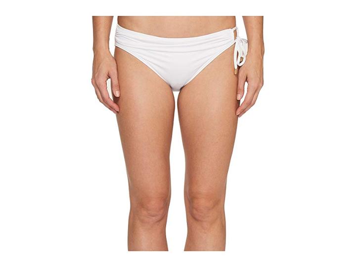 Tommy Bahama Pearl Hipster Bikini Bottom With Ring (white) Women's Swimwear