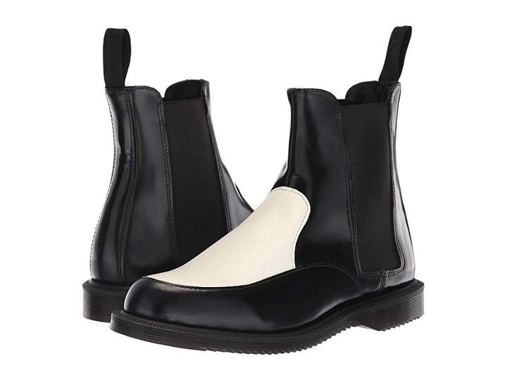Dr. Martens Aimelya Kensington (black Polished Smooth/white Smooth) Women's Boots