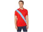 U.s. Polo Assn. Slim Color Block Jersey Polo (crimson Fire) Men's Clothing