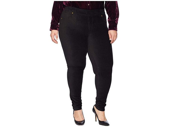 Michael Michael Kors Plus Size Corduroy Pull-on Leggings (black) Women's Casual Pants