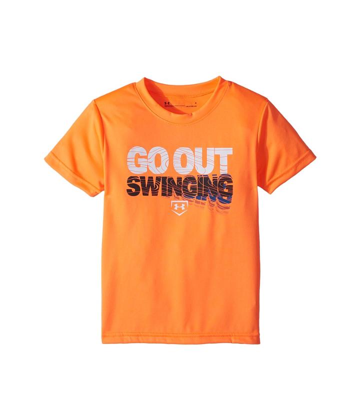 Under Armour Kids Go Out Swinging Short Sleeve Tee (little Kids/big Kids) (magma Orange) Boy's T Shirt