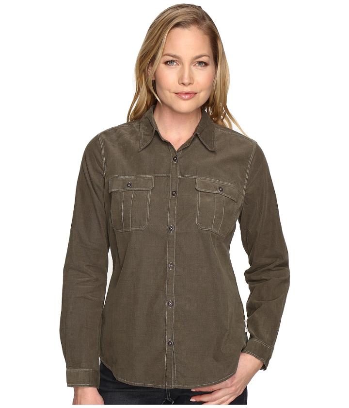 Royal Robbins Cascade Cord Long Sleeve (laurel) Women's Long Sleeve Button Up