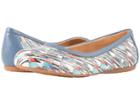 Softwalk Napa (blue Multi Embossed Printed Leather) Women's Flat Shoes