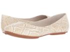 Miz Mooz Phaedra (beige Snake) Women's Flat Shoes