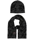 Ugg Kids Camo Beanie And Scarf Boxed Set (toddler/little Kids) (black Multi) Beanies