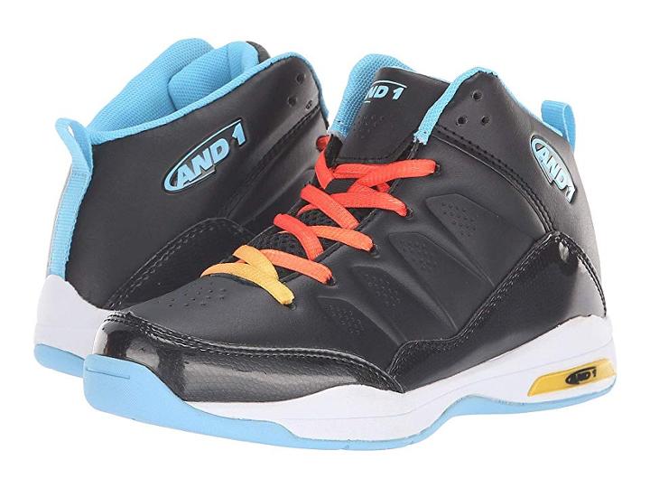 And1 Kids Breakout (little Kid/big Kid) (black/dusk Blue/multi) Boys Shoes