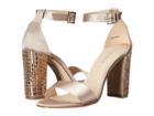 Pelle Moda Bonnie 3 (platinum Gold Satin) High Heels