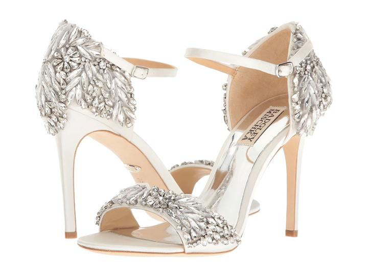 Badgley Mischka Tampa (white Satin) High Heels