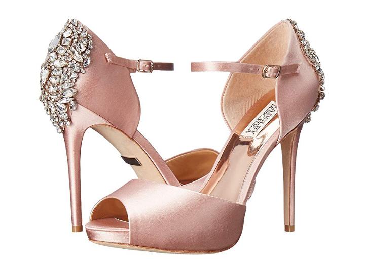 Badgley Mischka Dawn (blush Satin) High Heels