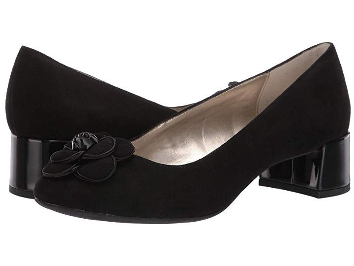 Anne Klein Hira Pump (black Suede) Women's Shoes