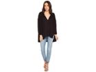 Free People Just A Henley (black) Women's Clothing
