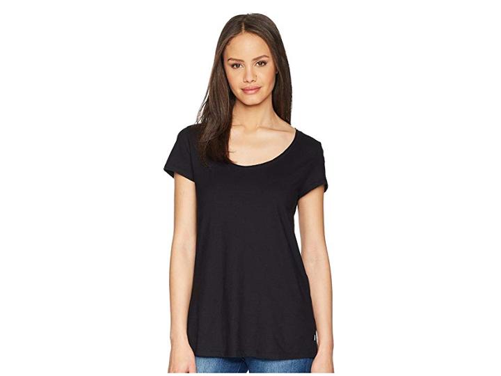 Toad&co Tissue Crossback Short Sleeve Tee (black) Women's T Shirt