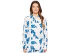 Bldwn Nora (blue Floral Print) Women's Long Sleeve Button Up