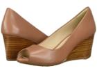 Cole Haan Sadie Open Toe Wedge 65mm (mocha Mousse Leather) Women's Wedge Shoes