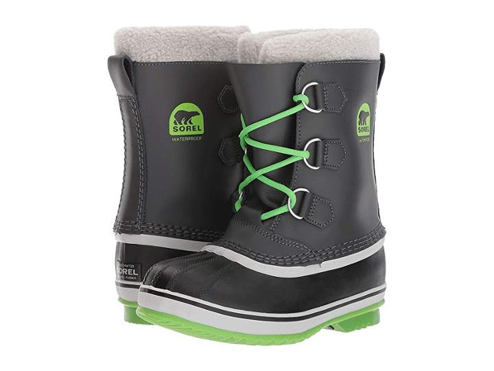 Sorel Kids Yoot Pac Tp (little Kid/big Kid) (shark/cyber Green) Boys Shoes