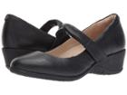 Hush Puppies Jaxine Odell (black Leather) Women's Hook And Loop Shoes