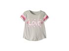 Chaser Kids Soft Vintage Jersey Love Tee (toddler/little Kids) (misty) Girl's T Shirt