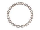 Steve Madden Square Link Bedazzled Necklace (rose Gold) Necklace