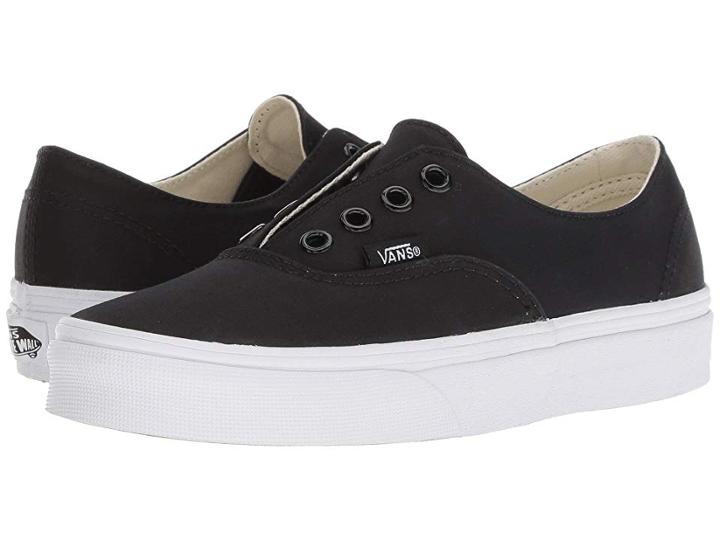 Vans Authentic Gore ((brushed Twill) Black/true White) Skate Shoes