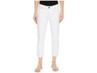 Kut From The Kloth Amy Crop Straight Leg W/ Roll Up Fray In Optic White (optic White) Women's Jeans