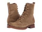 Frye Veronica Combat (cashew Soft Oiled Suede) Women's Lace-up Boots