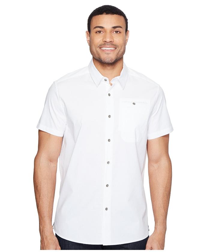 Kenneth Cole Sportswear Short Sleeve Stretch Ripstop Shirt (white) Men's Clothing