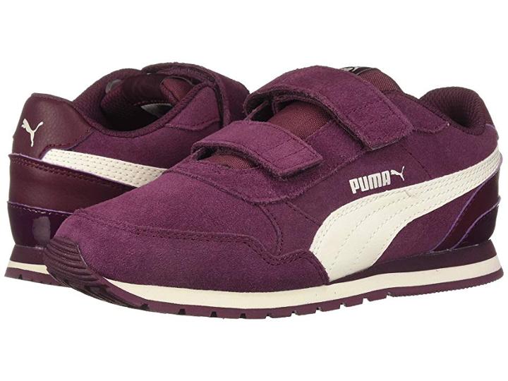 Puma Kids St Runner V2 Sd V (little Kid) (fig/whisper White) Girl's Shoes