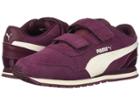 Puma Kids St Runner V2 Sd V (little Kid) (fig/whisper White) Girl's Shoes