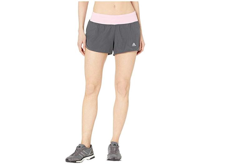 Adidas Run It Shorts (grey Six/true Pink) Women's Shorts