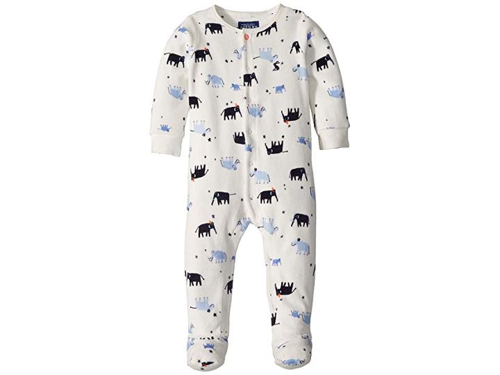 Joules Kids Velour Footie (infant) (cream Mini Mammoth) Boy's Jumpsuit & Rompers One Piece