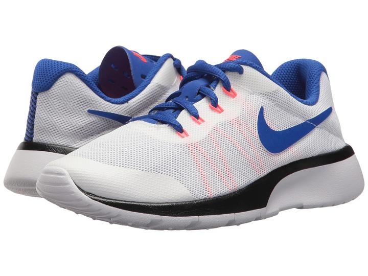 Nike Kids Tanjun Racer (little Kid) (white/ultramarine/solar Red/black) Boys Shoes