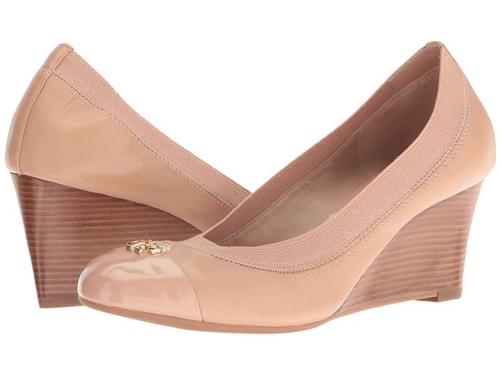 Tory Burch Jolie 65mm Wedge (tory Beige) Women's Wedge Shoes