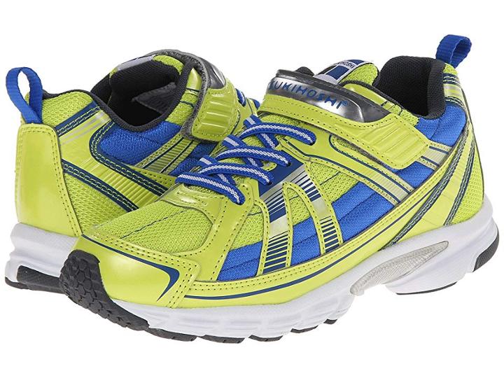 Tsukihoshi Kids Youth Storm (little Kid/big Kid) (lime/blue) Boys Shoes
