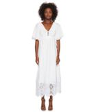 Mcq Broderie Anglaise Long Dress (optic White) Women's Dress