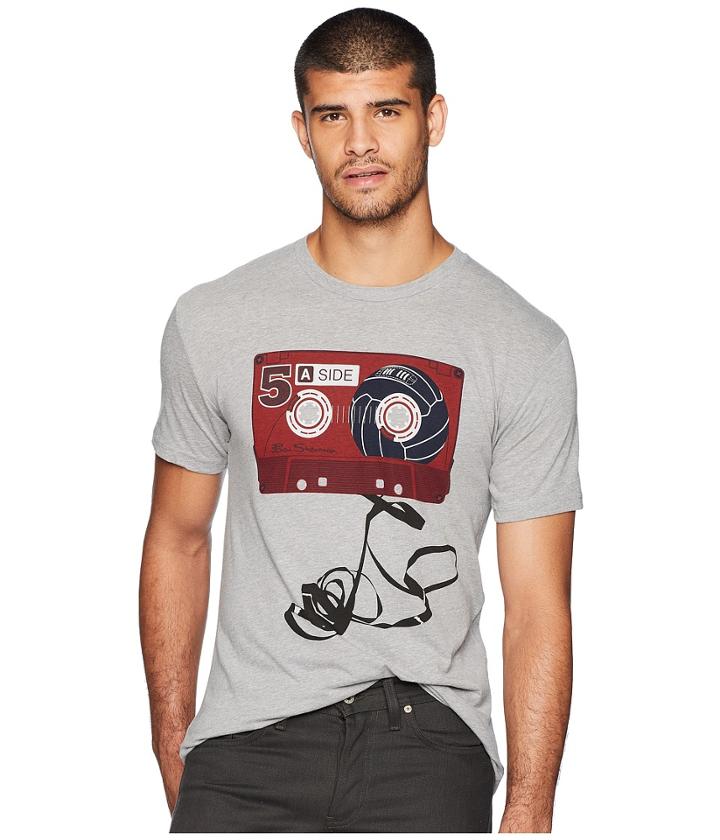 Ben Sherman Tape Graphic Tee (dark Heather Grey) Men's T Shirt