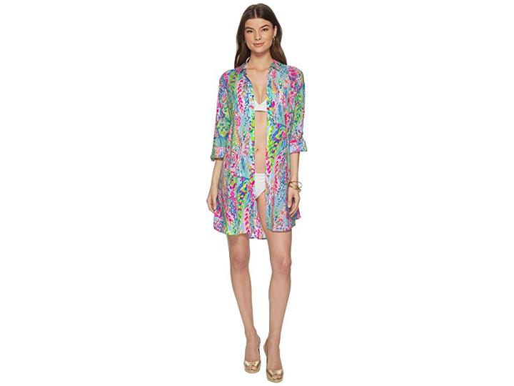 Lilly Pulitzer Natalie Cover-up (multi Catch The Wave) Women's Swimwear