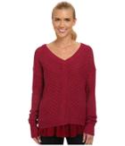 Prana Ellery Sweater (plum Red) Women's Sweater