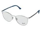 Ray-ban 0rx6375 53 (silver Top/white) Fashion Sunglasses