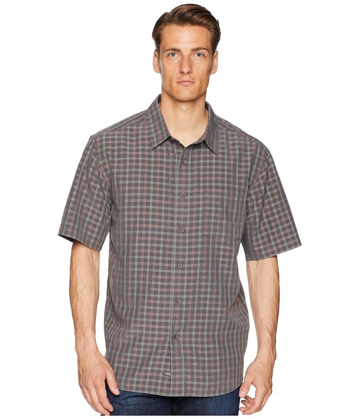 Quiksilver Waterman Checked Light Shirt (dark Shadow) Men's Clothing