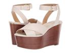Michael Michael Kors Abbottt Mid Wedge (light Cream) Women's Shoes
