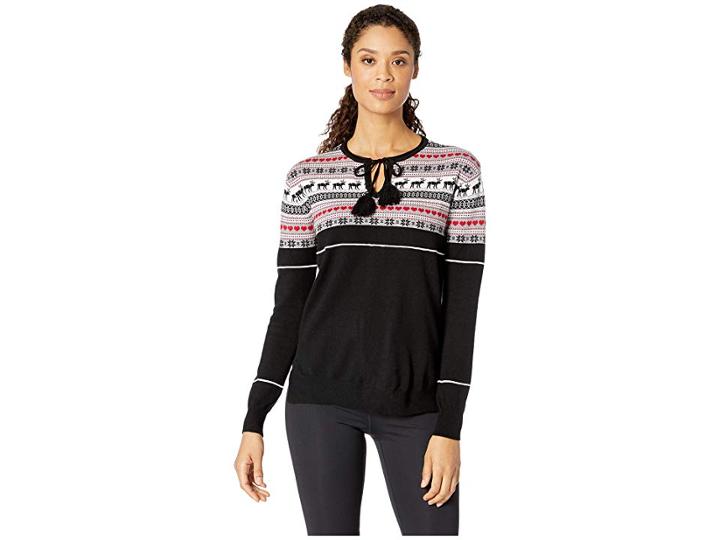 Hot Chillys Sweater Knit Top (winter Love) Women's Clothing