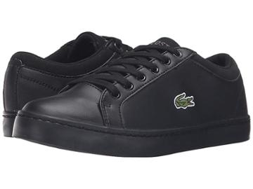 Lacoste Kids Straightset (little Kid/big Kid) (black) Kid's Shoes