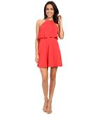 Jessica Simpson Solid Pop Over Dress Js6d8646 (poppy Red) Women's Dress