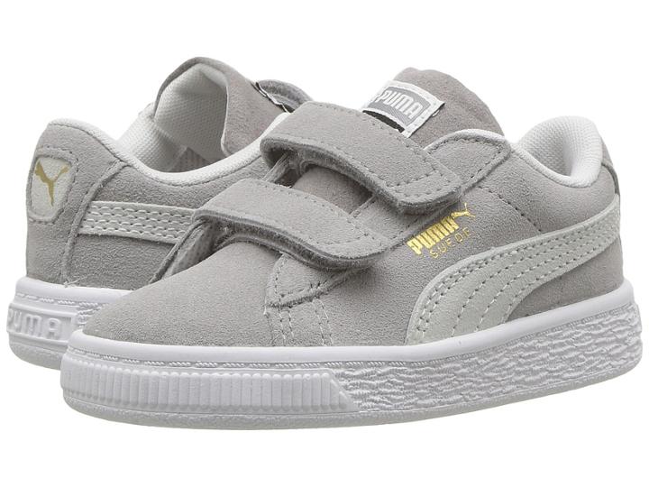 Puma Kids Suede Classic V (toddler) (ash/puma White) Kids Shoes