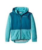 Columbia Kids S'more Adventure Hybrid Hoodie (little Kids/big Kids) (geyser Heather/aegean Blue/key West Logo) Girl's Sweatshirt